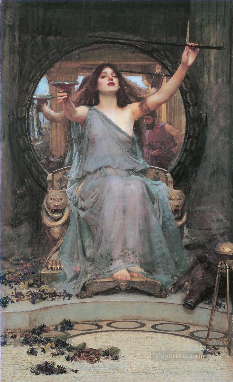 ユリシーズに杯を捧げるキルケ ギリシャ人女性ジョン・ウィリアム・ウォーターハウス油絵